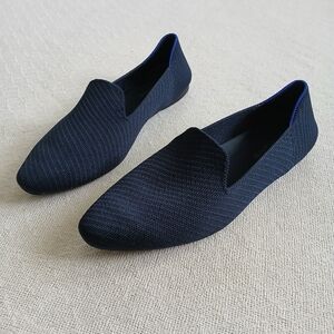 rothys ♡ navy twill ballet flats blue